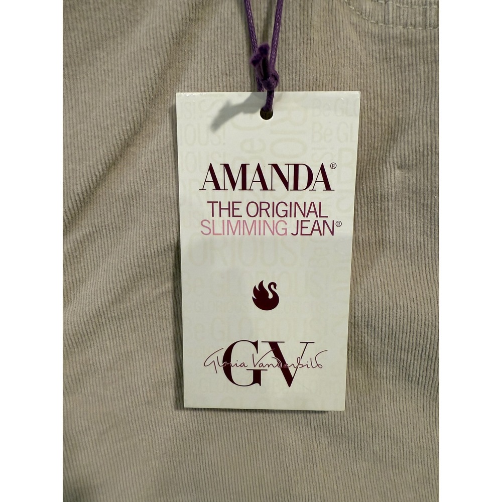 Gloria Vanderbilt Amanda 5 Pocket Jean Corduroy Stone Creek Women Size 18 - Picture 5 of 10